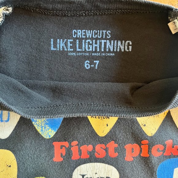 Boys Crewcuts Raglan 3/4 Sleeve Length Shirt Size 6-7 - Picture 3 of 3